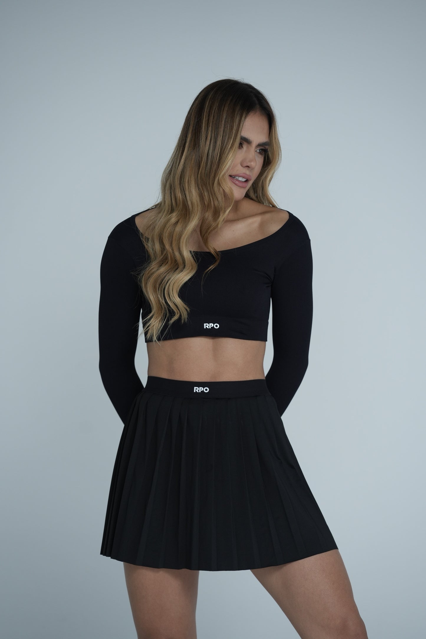 Falda short sport plizada