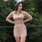 Falda plisada doble tull