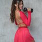 Falda short sport plizada