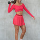 Falda short sport plizada