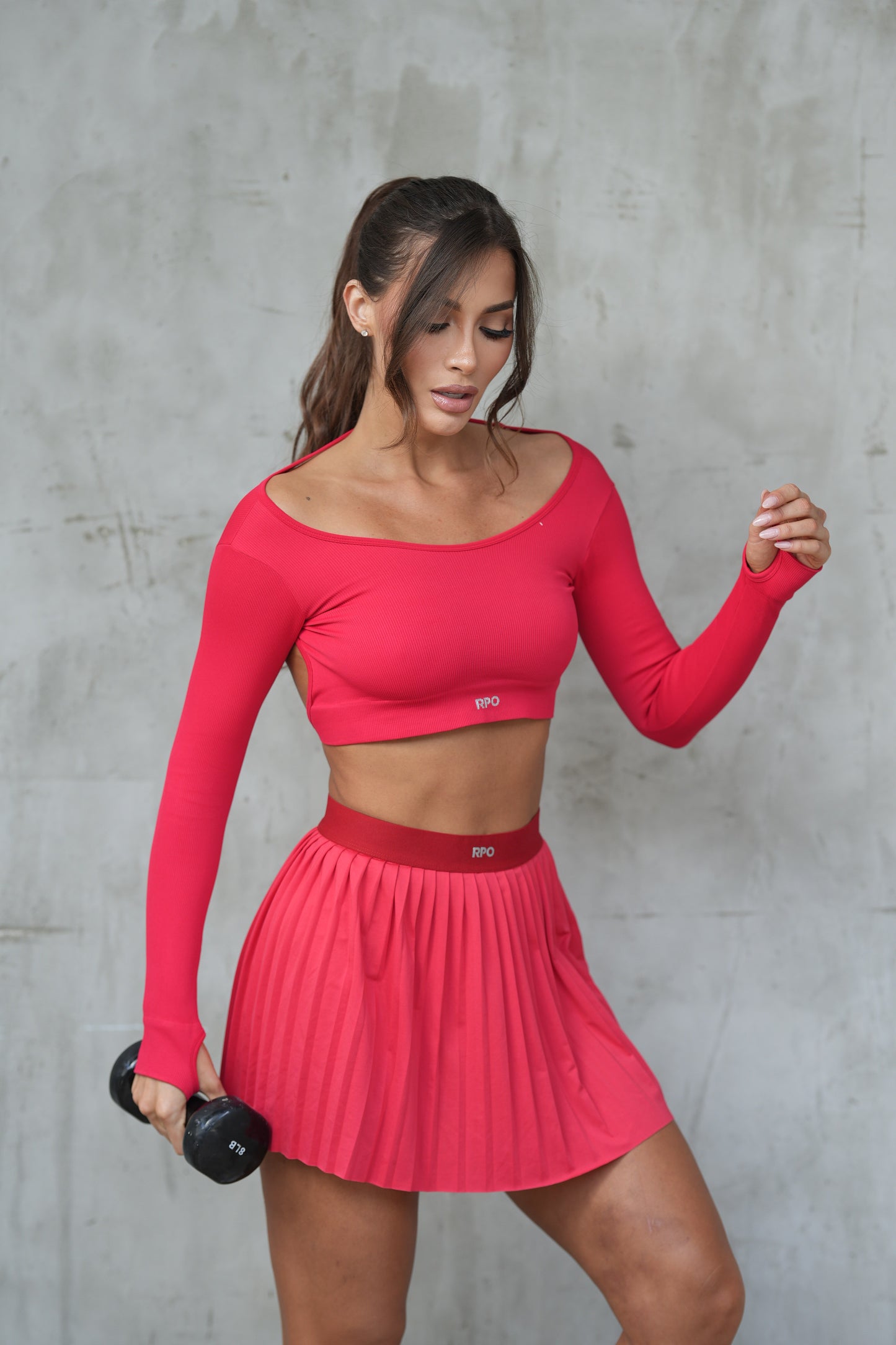 Falda short sport plizada